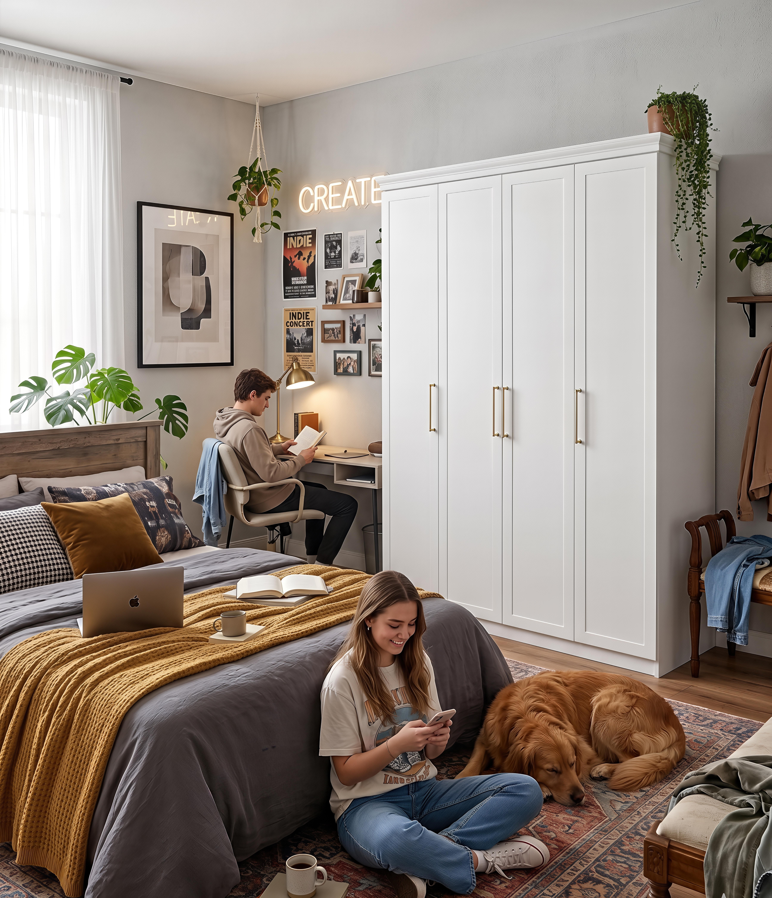 Country Plus 4 Kapaklı Dolap